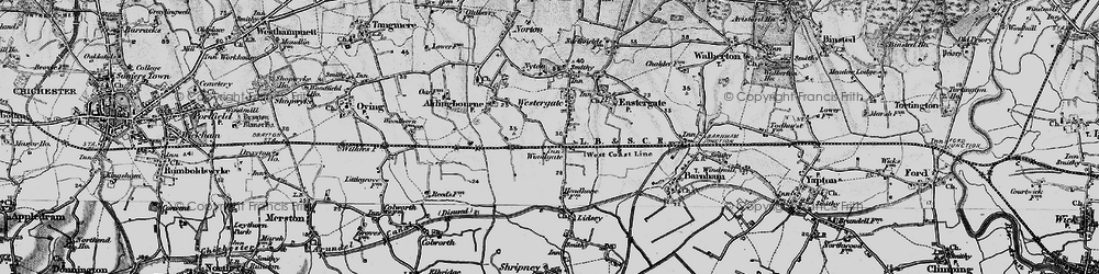Old map of Woodgate in 1895