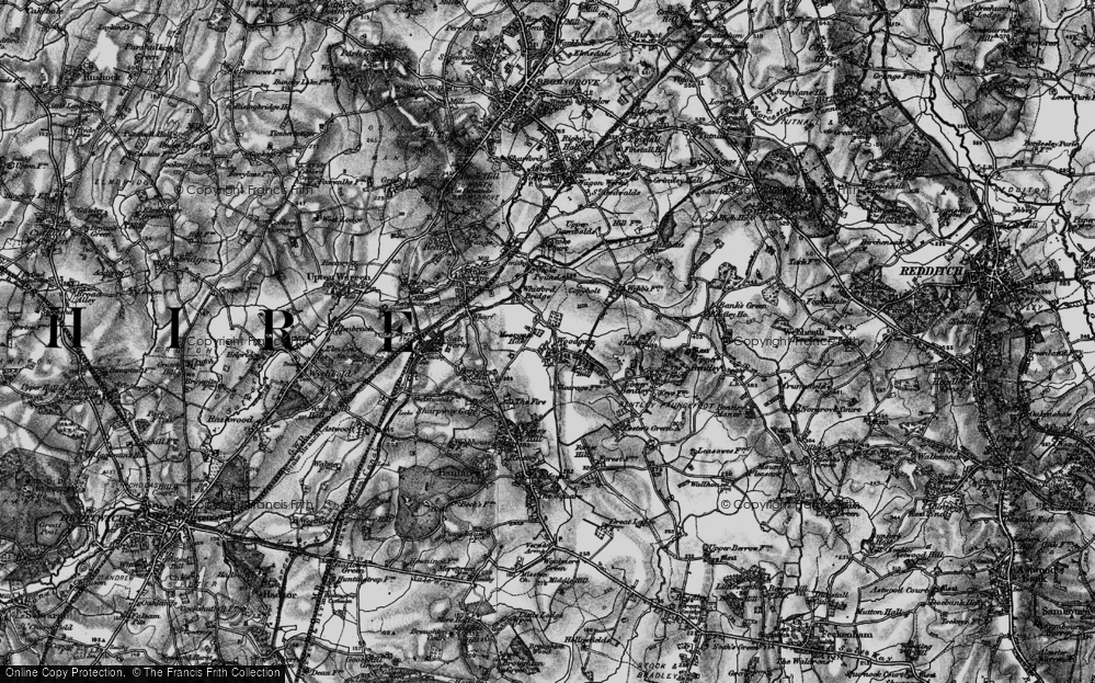 Old Map of Woodgate, 1898 in 1898