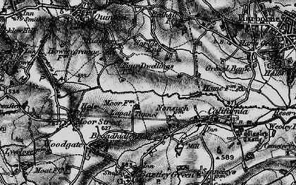 Old map of Woodgate Valley in 1899