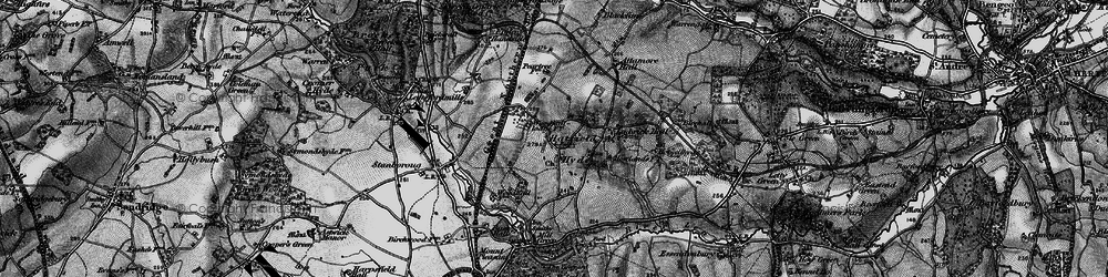 Old map of Woodhall in 1896