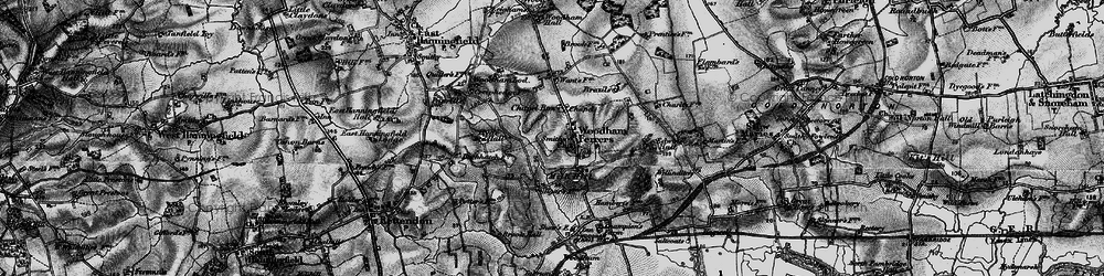 Old map of Woodham Ferrers in 1896