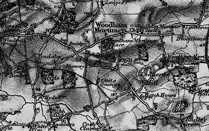 Old map of Woodham Mortimer in 1896