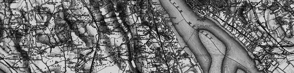 Old map of Woodhey in 1896