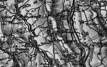 Old map of Woodhill in 1899