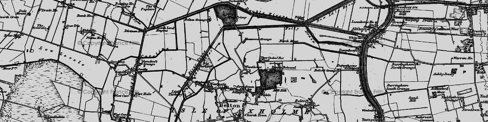 Old map of Woodhouse in 1895