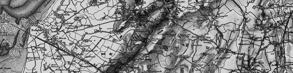 Old map of Woodhouse Down in 1898
