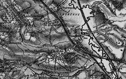 Old map of Woodhouse Mill in 1896