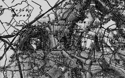 Old map of Woodhouses in 1896