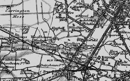 Old map of Woodhouses in 1896