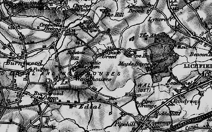 Old map of Woodhouses in 1898