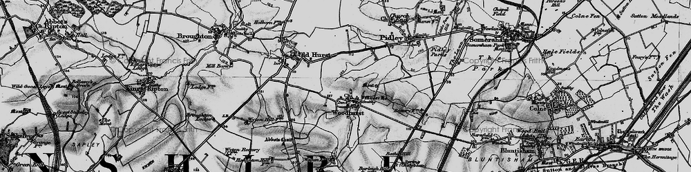 Old map of Woodhurst in 1898