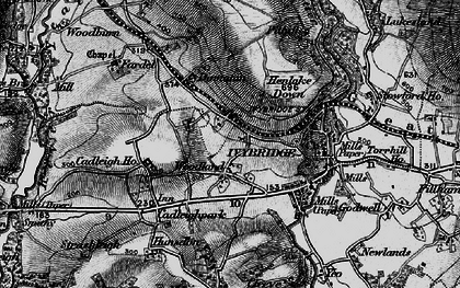 Old map of Woodland in 1898