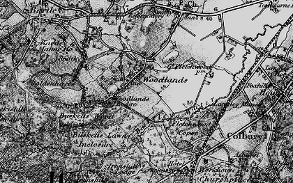 Old map of Busketts Lawn Inclosure in 1895