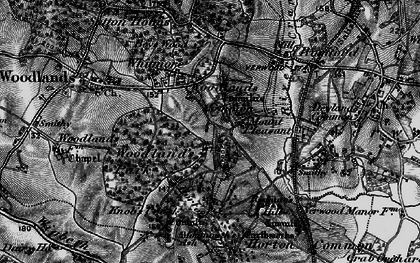 Old map of Woodlands Common in 1895