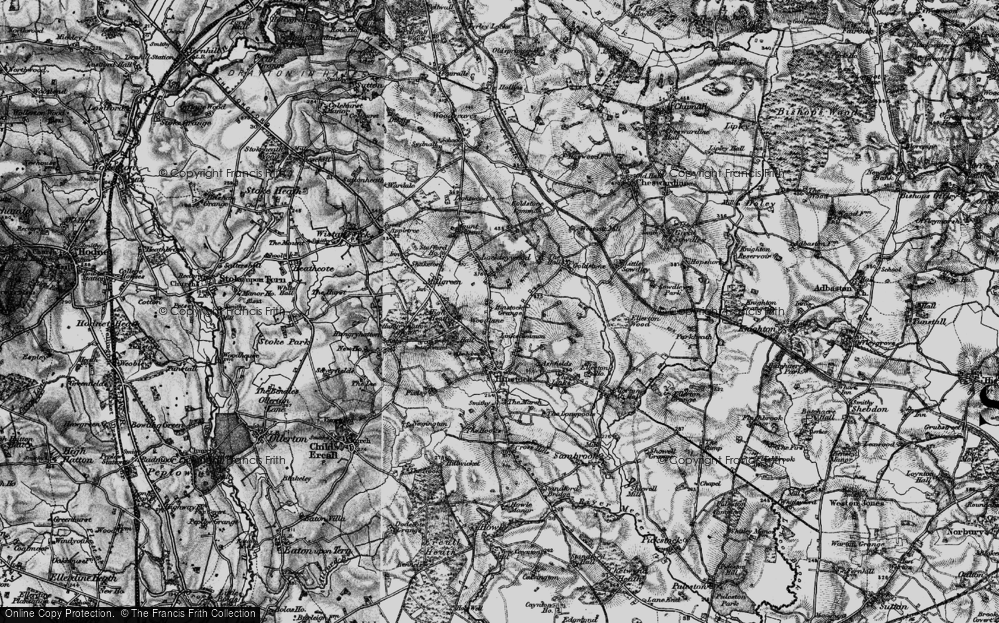 Old Map of Woodlane, 1897 in 1897