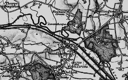 Old map of Woodlesford in 1896