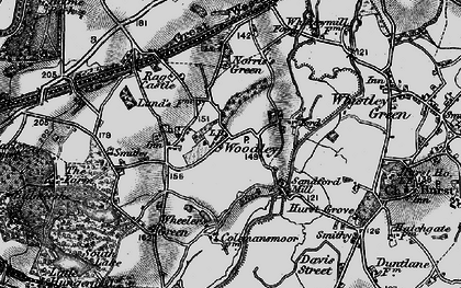 Old map of Woodley Green in 1895
