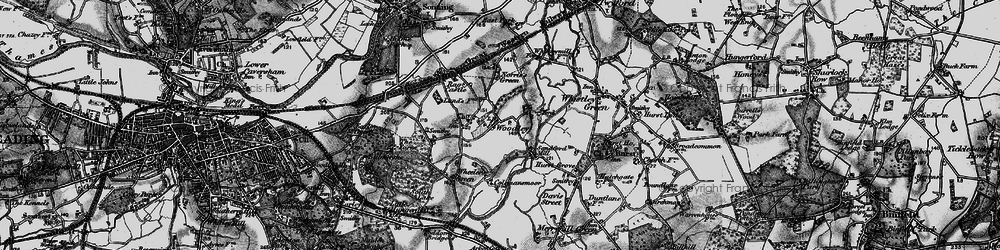 Old map of Woodley Green in 1895