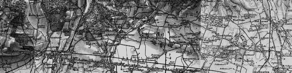Old map of Woodmancote in 1895