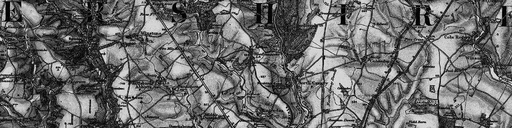 Old map of Woodmancote in 1896