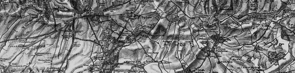 Old map of Woodmancott in 1895