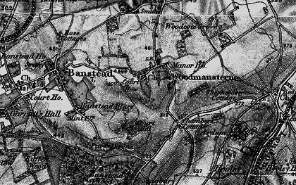Old map of Woodmansterne in 1896
