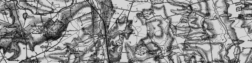 Old map of Woodnook in 1895