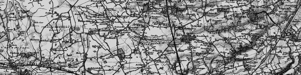 Old map of Woodplumpton Brook in 1896