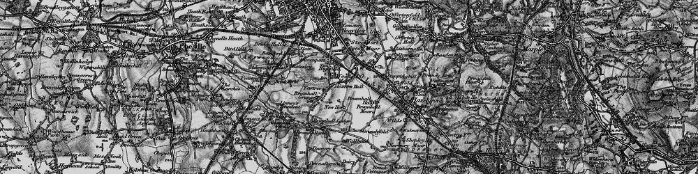 Old map of Woods Moor in 1896