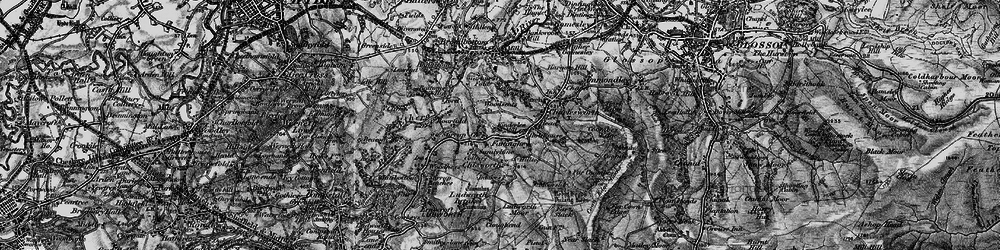 Old map of Woodseats in 1896
