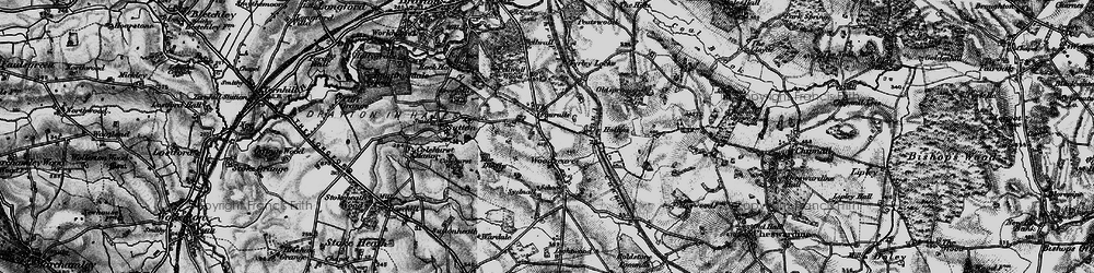 Old map of Woodseaves in 1897