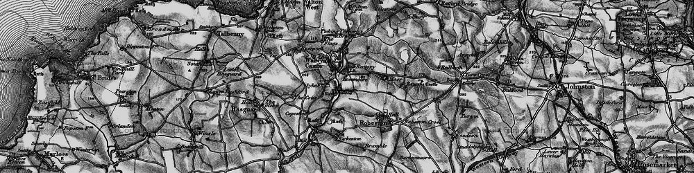 Old map of Rickeston in 1898