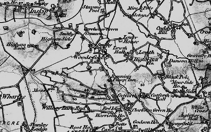 Old map of Woodsfold in 1896