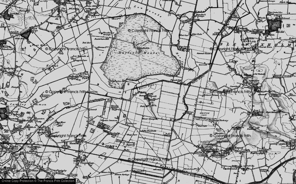 Old Map of Historic Map covering Wroot Grange in 1895