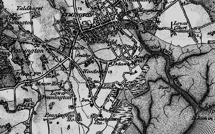 Old map of Woodside in 1895