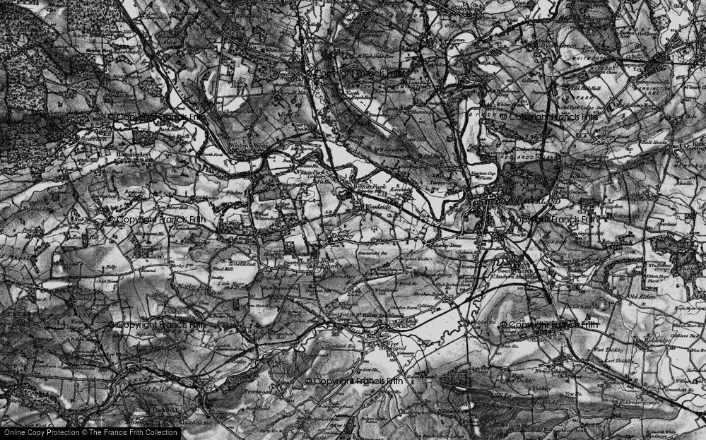 Old Map of Woodside, 1897 in 1897
