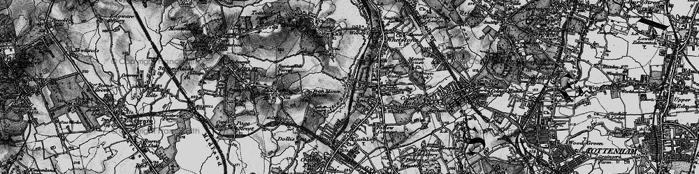 Old map of Woodside Park in 1896
