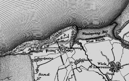 Old map of Wick Warth in 1898