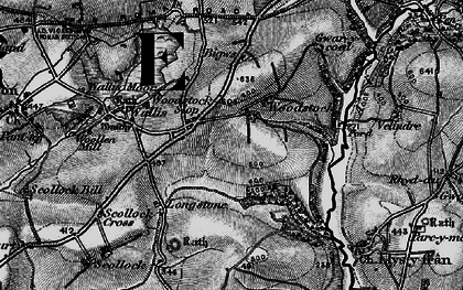 Old map of Woodstock Cross in 1898