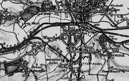 Old map of Woodston in 1898