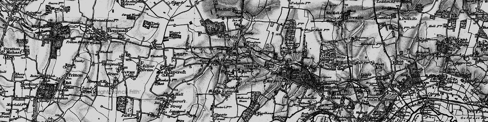 Old map of Woodton Lodge in 1898