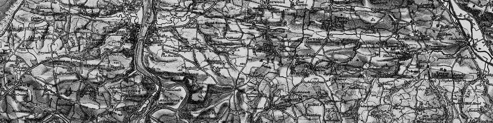 Old map of Ashridge in 1895