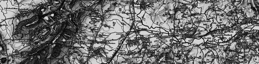 Old map of Woofferton in 1899