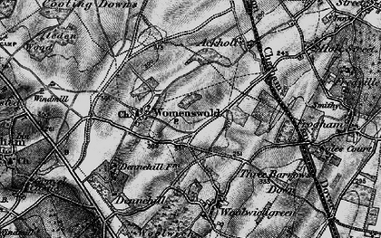 Old map of Woolage Village in 1895