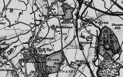 Old map of Woolgreaves in 1896