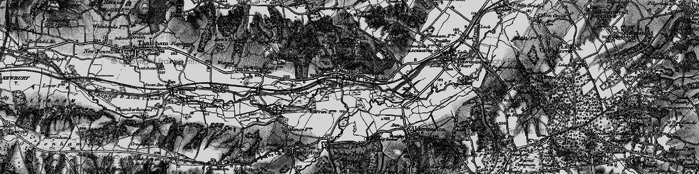 Old map of Woolhampton in 1895