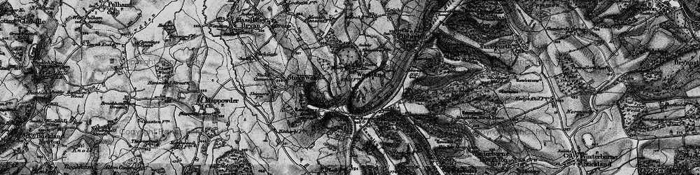Old map of Woolland Hill in 1898