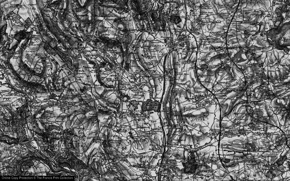 Old Map of Woolley, 1896 in 1896