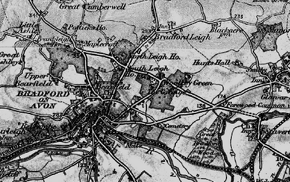 Old map of Woolley in 1898