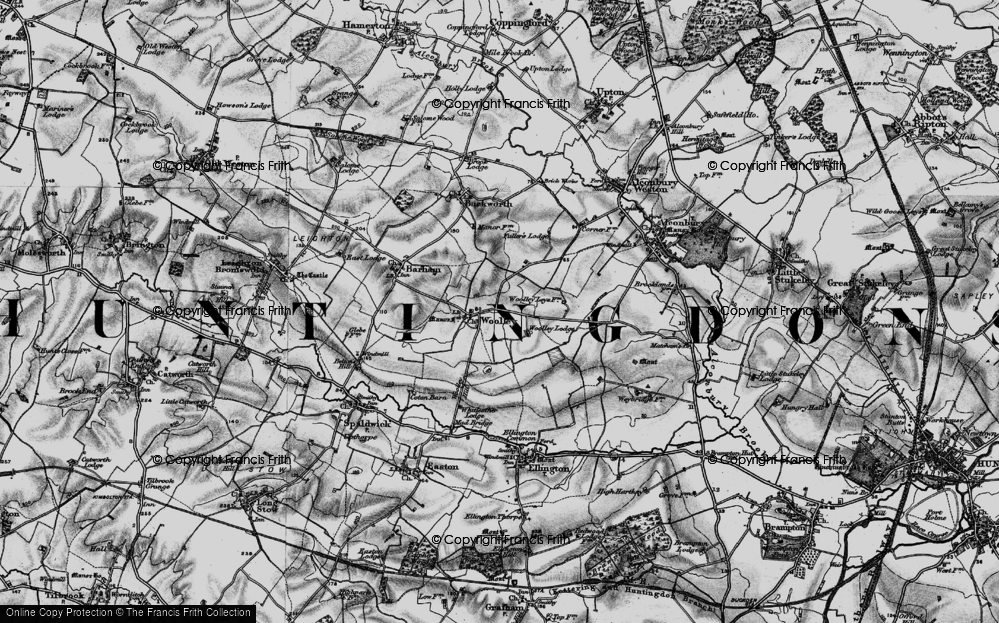 Old Map of Woolley, 1898 in 1898